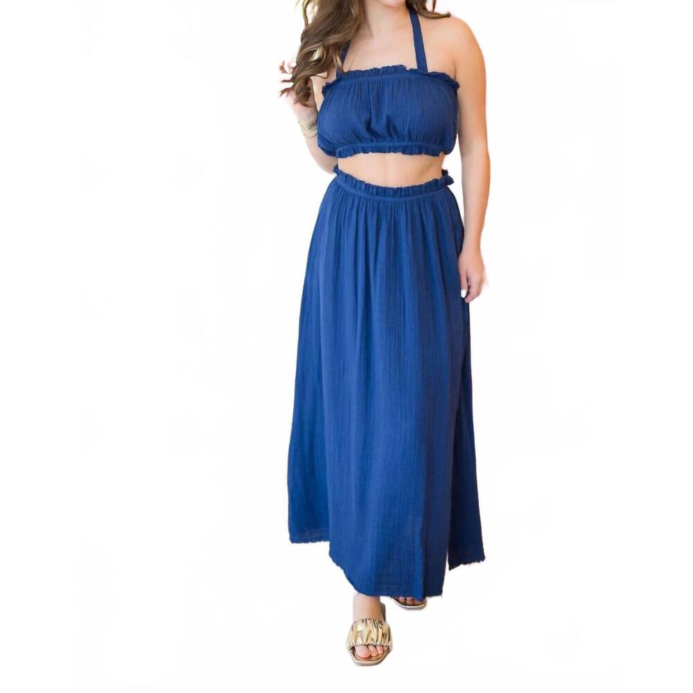 NEW STARKX jaz halter top in navy